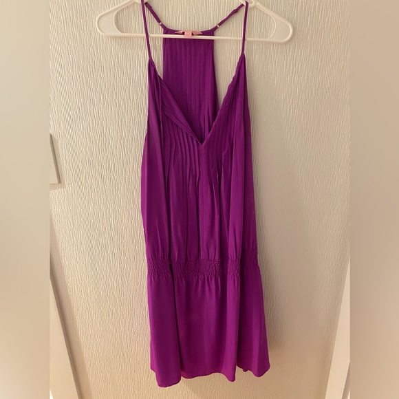 Lilly Pulitzer purple silk mini dress, has some discoloration! - Picture 1 of 6